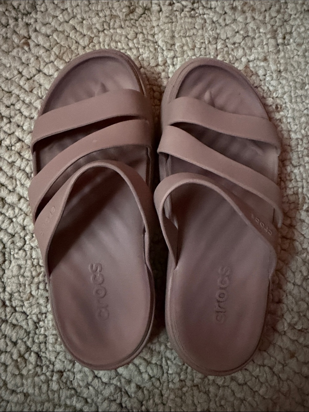 CROCS Women's Slide Sandals in Dusty Mauve